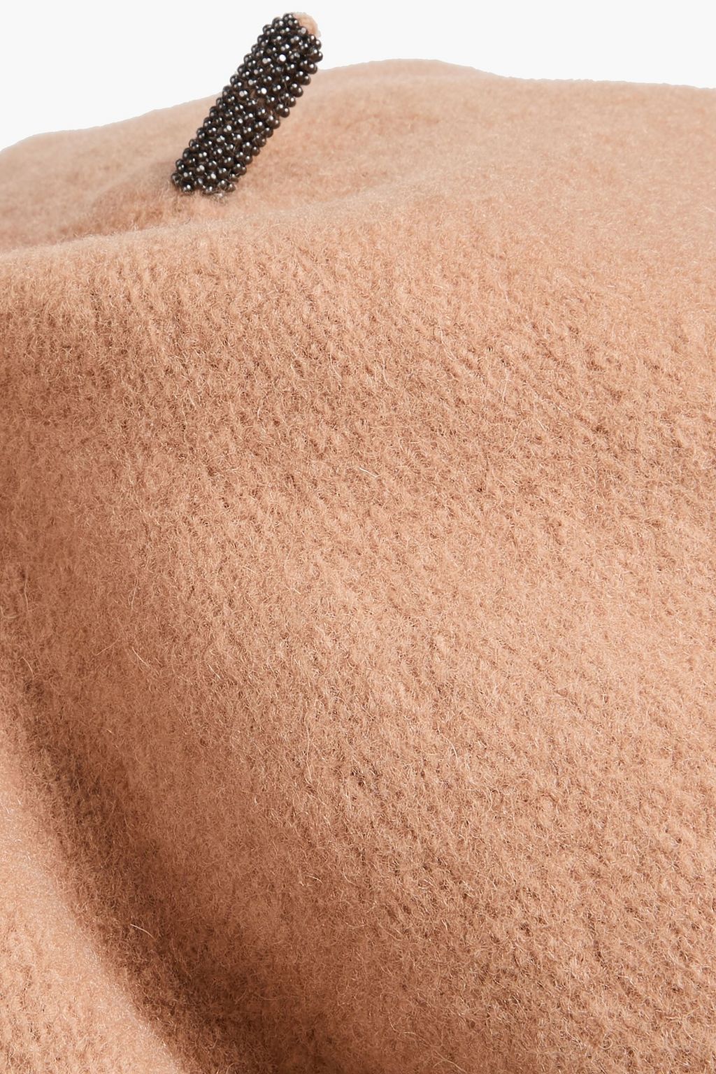 BRUNELLO CUCINELLI Bead-embellished wool-felt beret