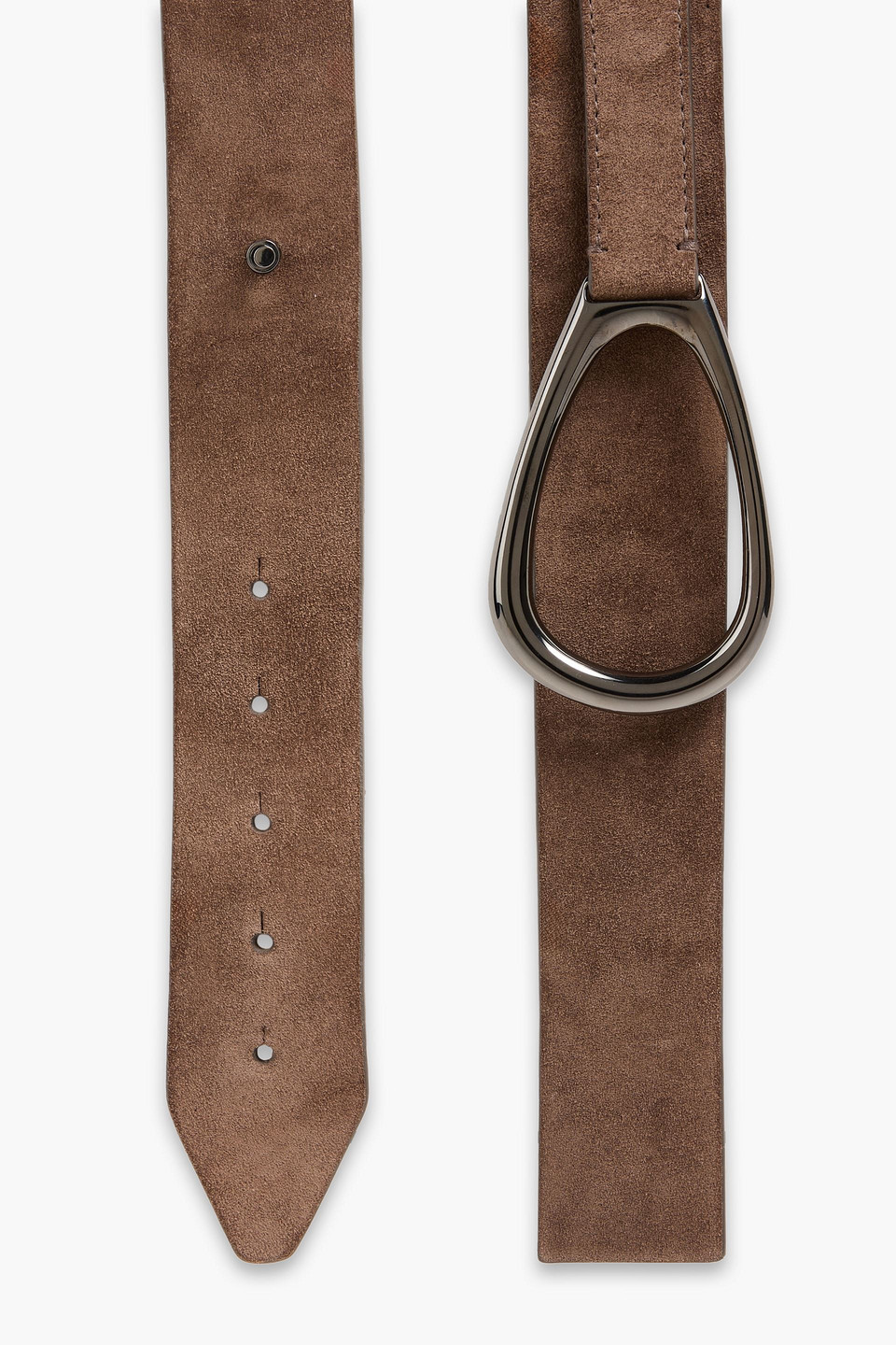  Brunello Cucinelli - Gürtel Aus Veloursleder - Neutral - Xs 