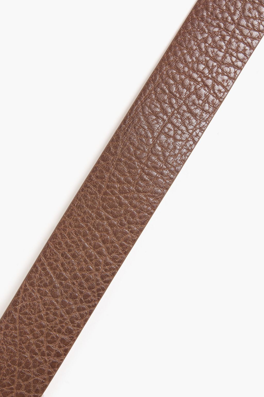 BRUNELLO CUCINELLI Bead-embellished pebbled-leather belt