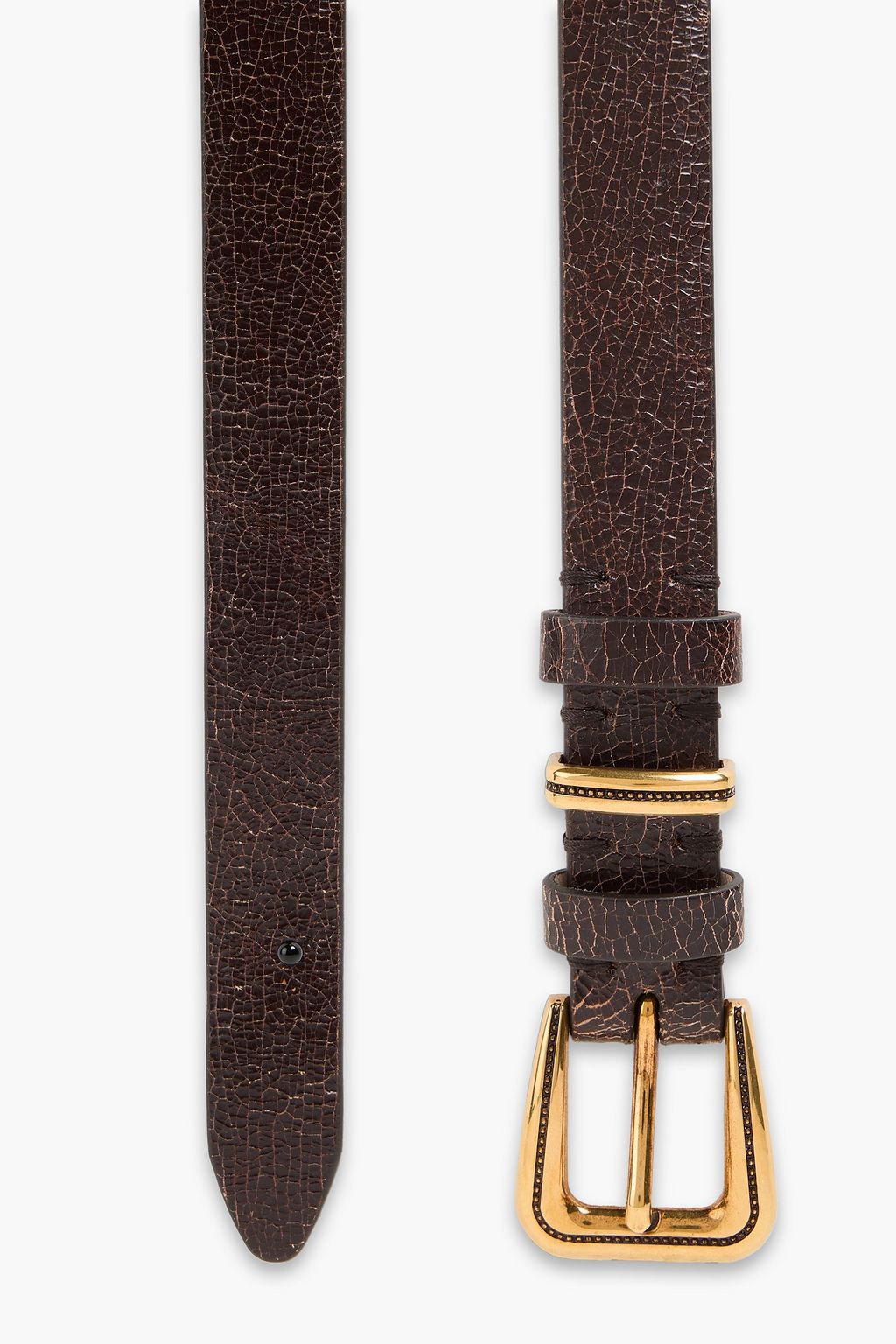 BRUNELLO CUCINELLI Cracked-leather belt