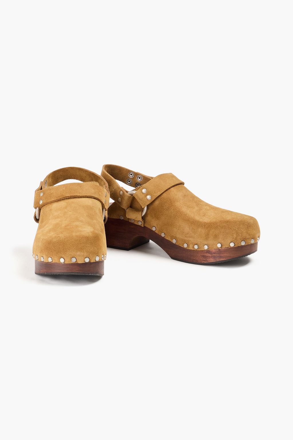 RE/DONE 70s studded suede slingback clogs