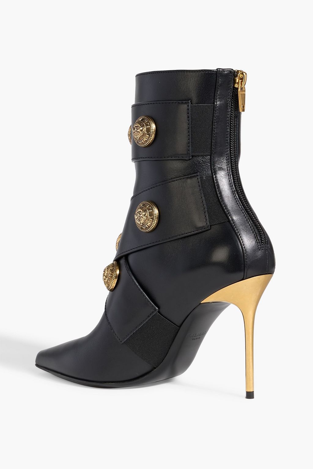 BALMAIN Alma embellished leather ankle boots