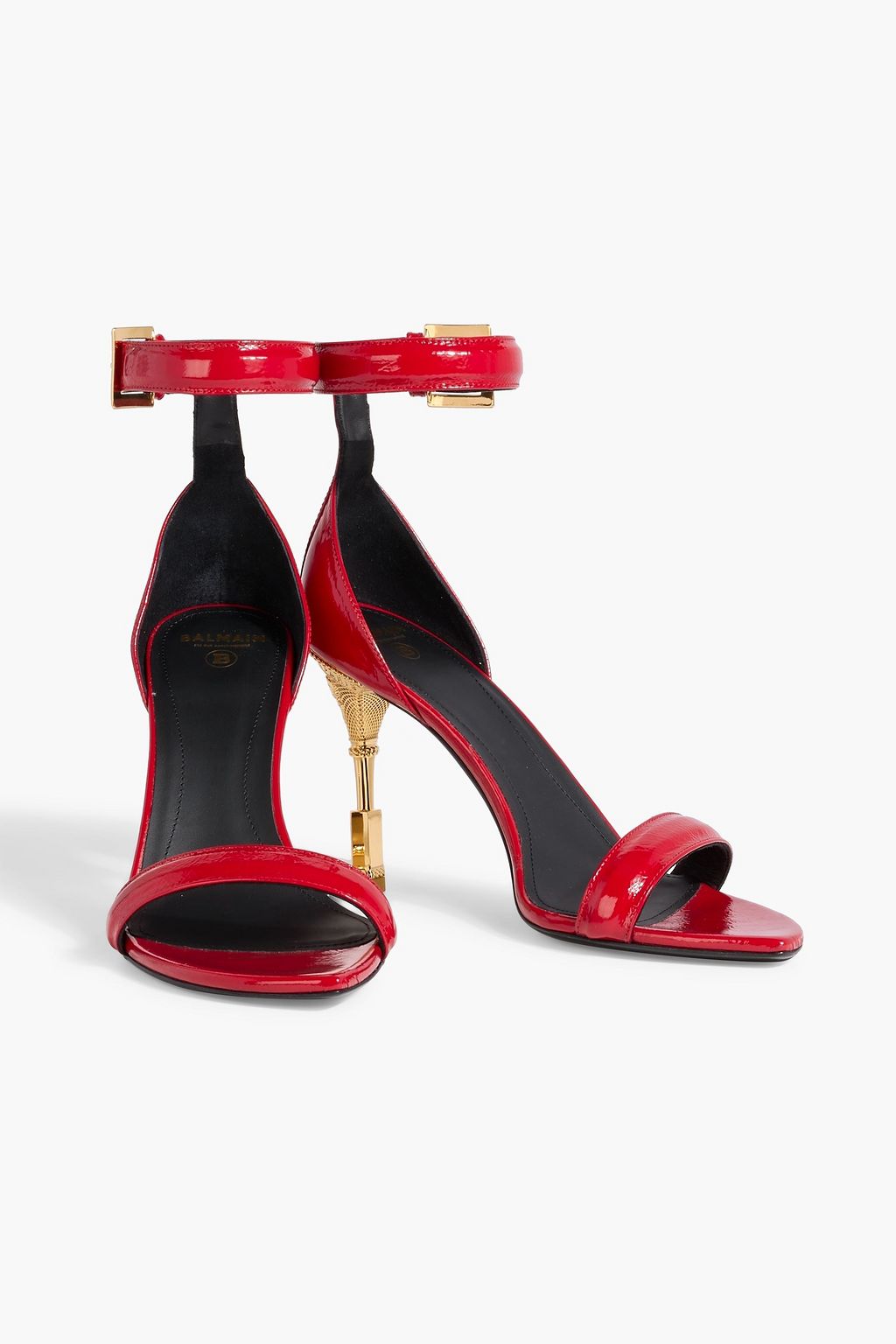 BALMAIN Moneta patent-leather sandals