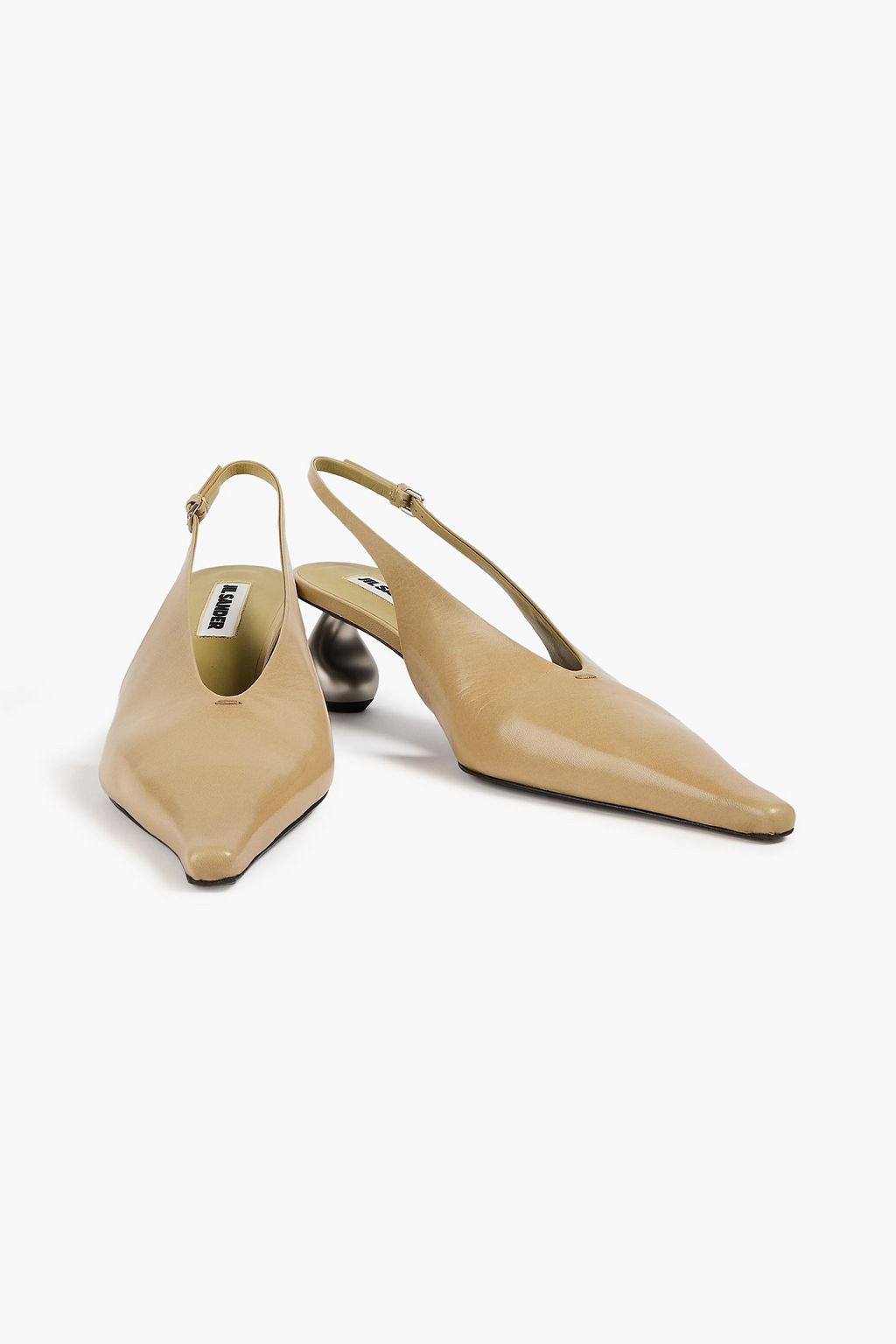 JIL SANDER Leather slingback pumps
