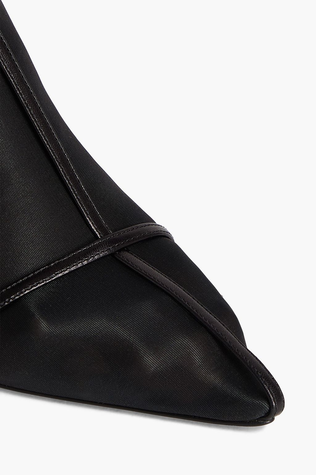 JIL SANDER بوت بطول الكاحل من الجلد والجيرسي المطاطي