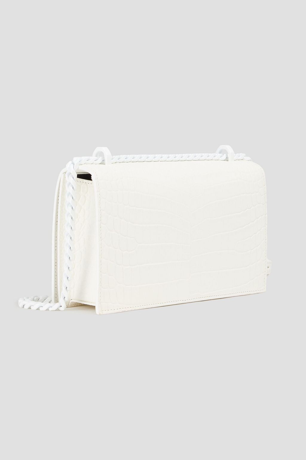 MCQUEEN Croc-effect leather shoulder bag