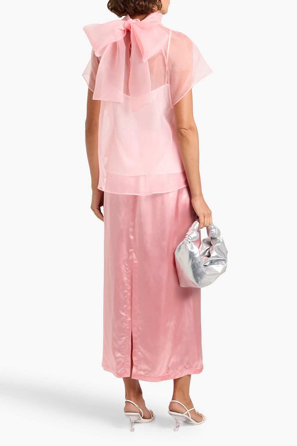 SIMKHAI Feyre pussy-bow organza blouse