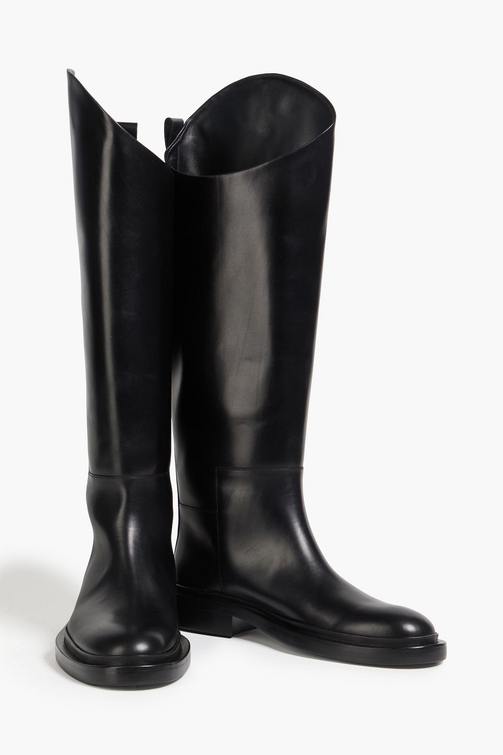 JIL SANDER Leather knee boots