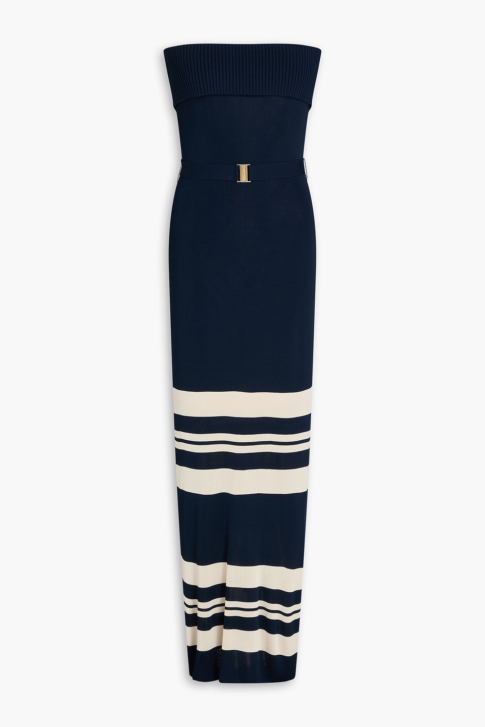 Zimmermann Strapless Striped Knitted Midi Dress In Multi