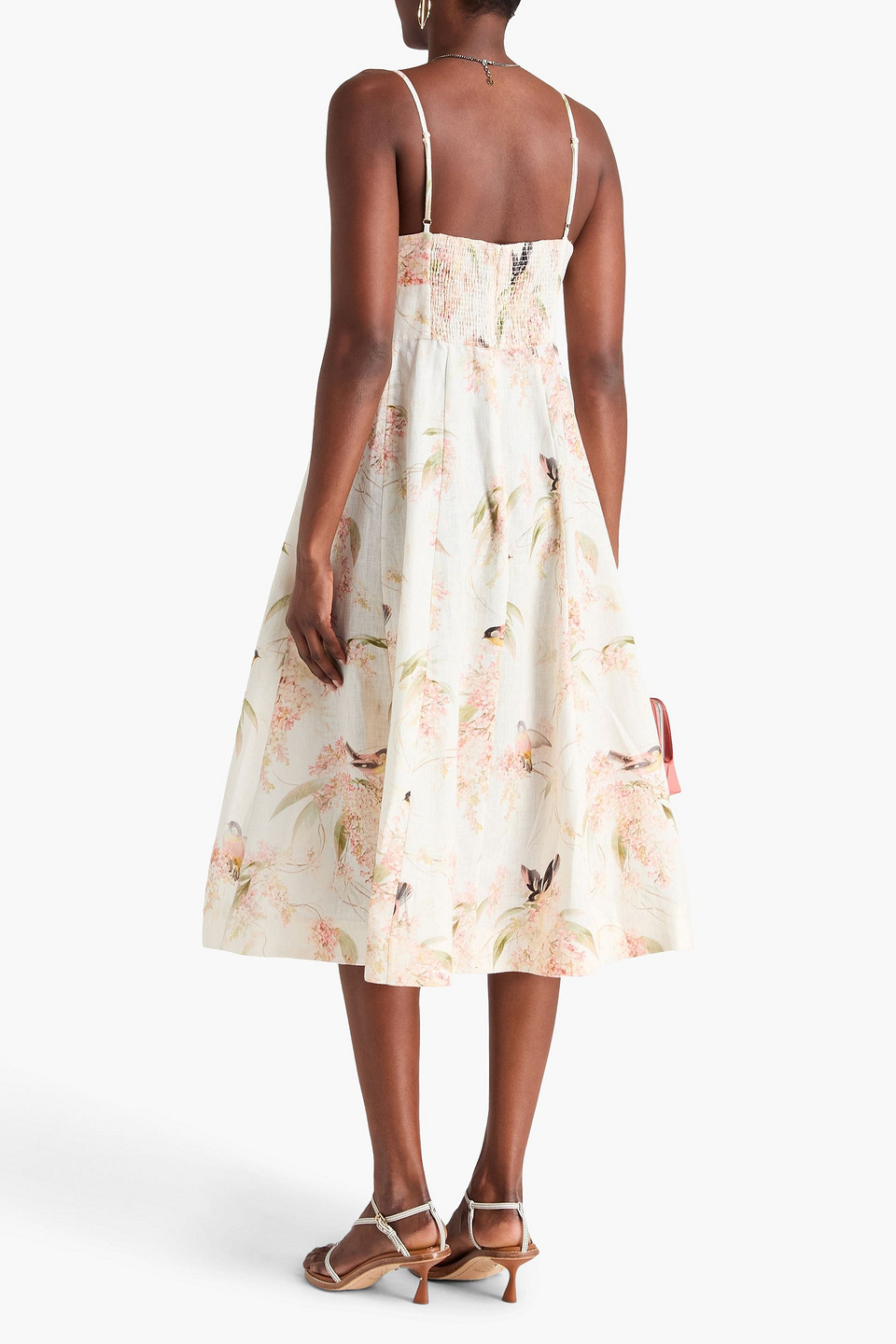  Zimmermann - Printed Linen Midi Dress - Weiß - 4 