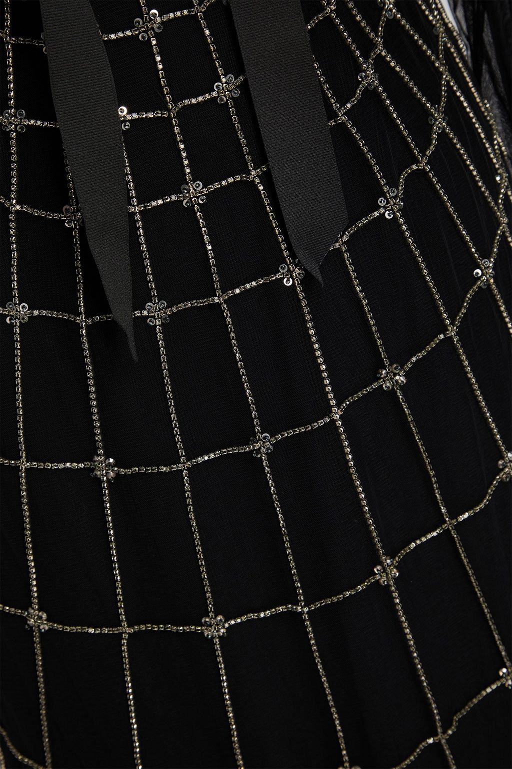 HUISHAN ZHANG فستان طويل من التول مزركش وبفتحات