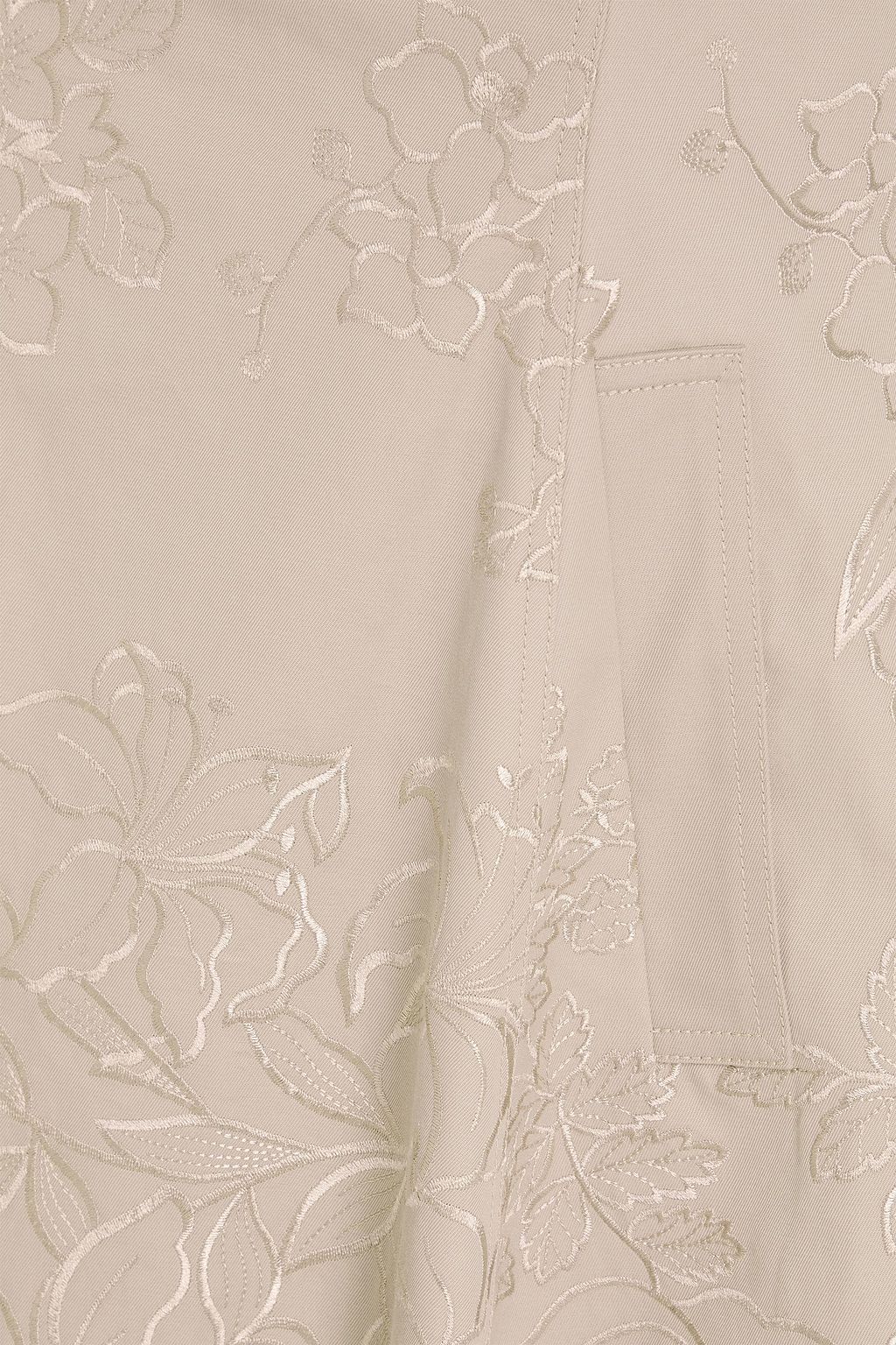 HUISHAN ZHANG Lilou embroidered cotton-twill midi dress