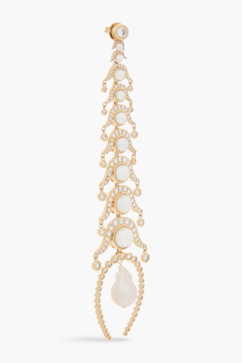 ZIMMERMANN Gold-tone pearl and crystal earrings