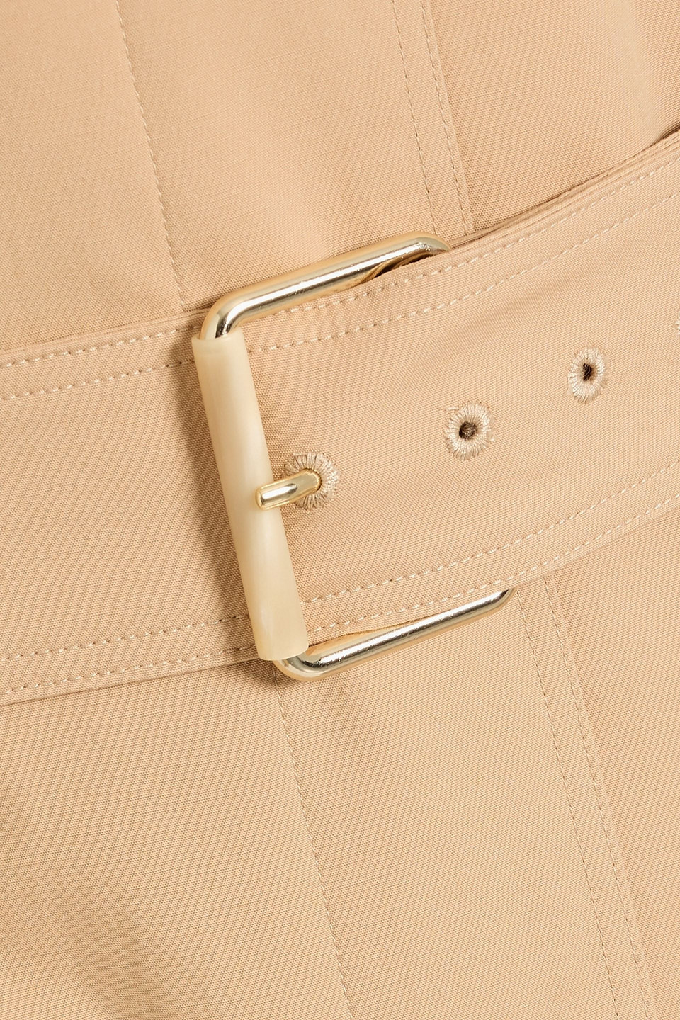 Max Mara Memo Cotton-blend Gabardine Trench Coat In Neutral