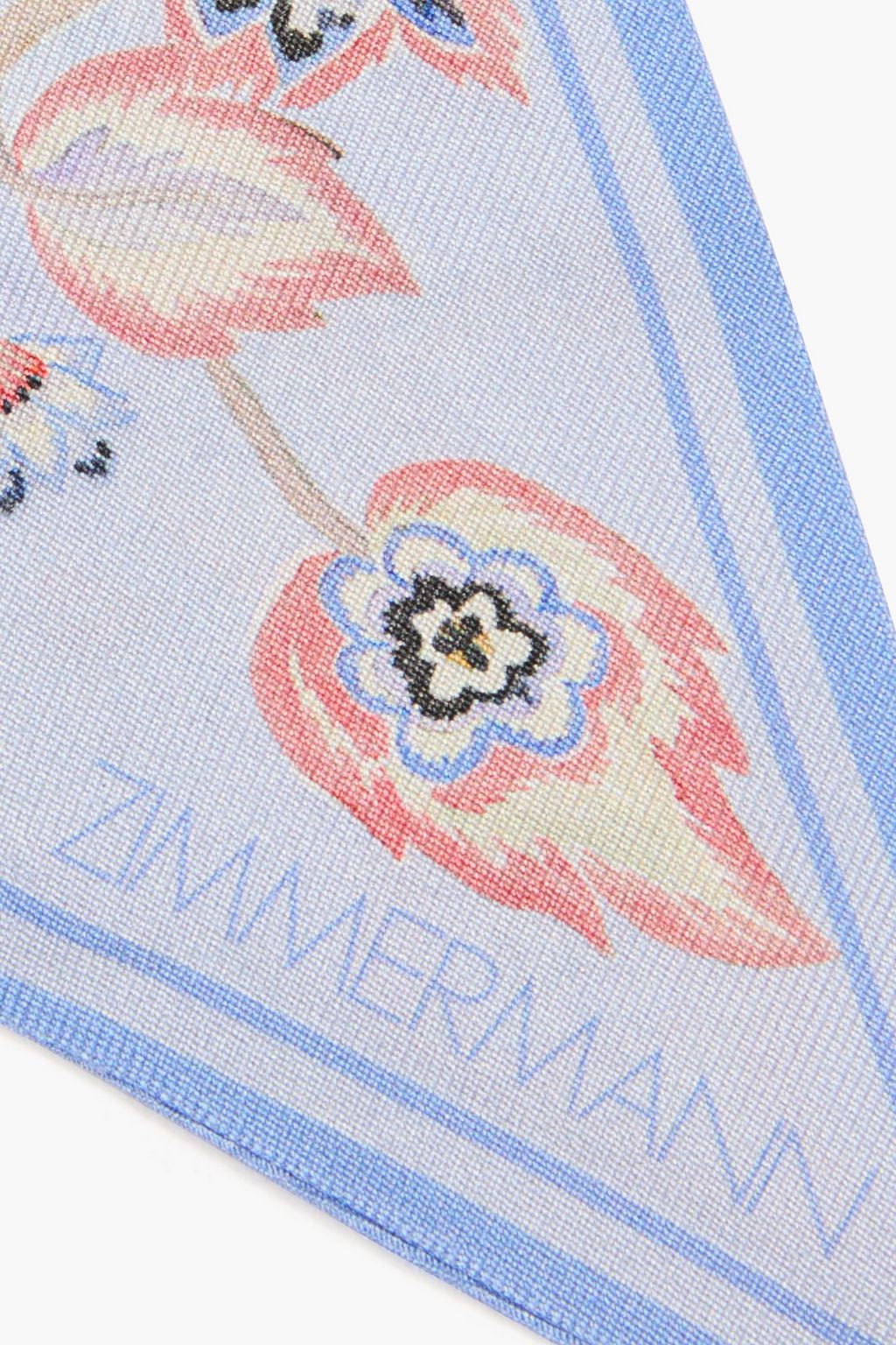 ZIMMERMANN Floral-print silk-twill scarf