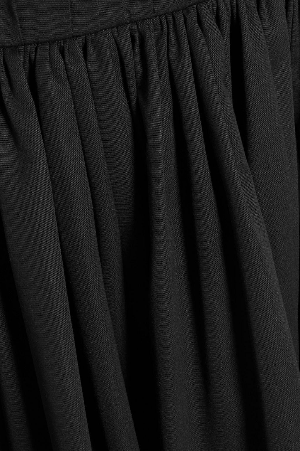 MCQUEEN Pleated cotton-poplin mini dress