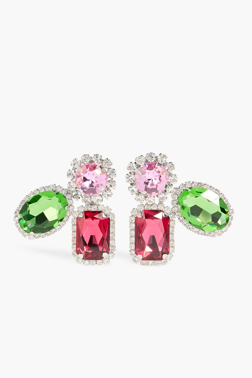 Area Silver-tone Crystal Earrings