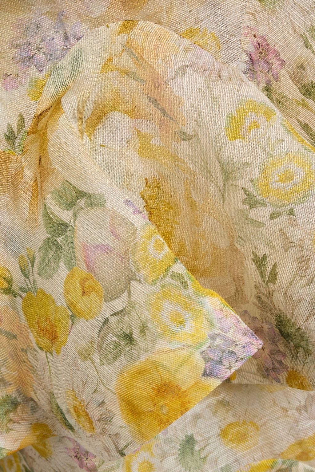 ZIMMERMANN Ruffled floral-print linen and silk-blend gauze midi dress