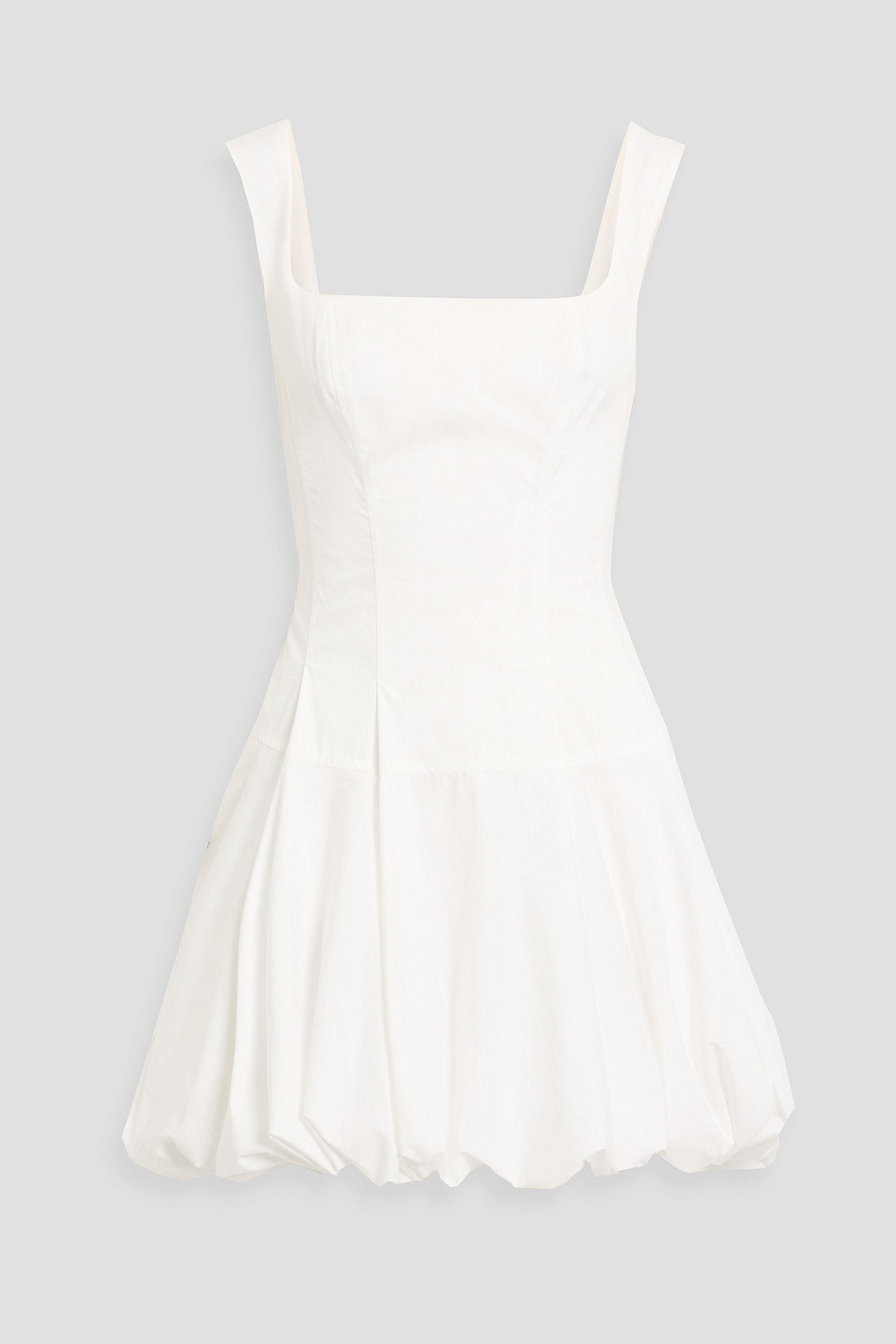 simkhai - juni cotton-blend poplin mini dress - white - us 2
