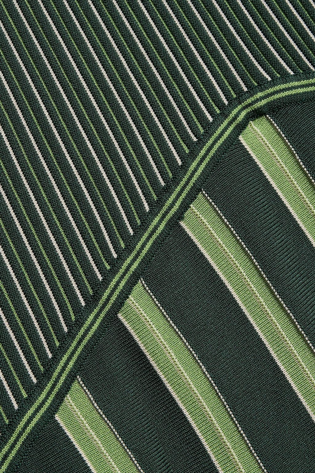 SIMKHAI Zhane striped ribbed-knit maxi dress