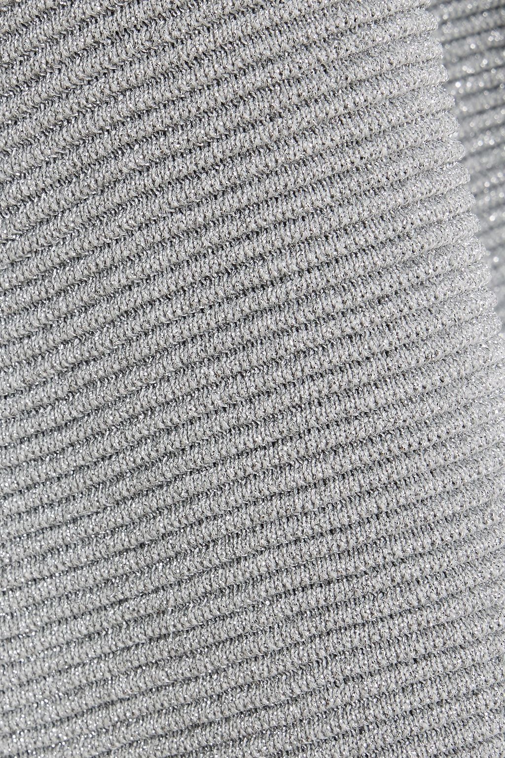 HERVÉ LÉGER Elsa metallic ribbed-knit midi dress