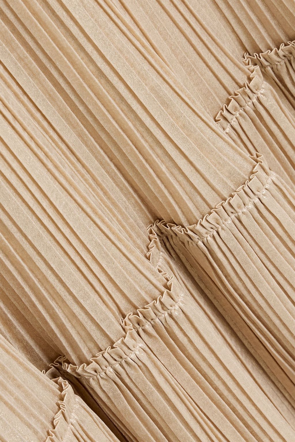 SIMKHAI Vallen pleated lamé gown
