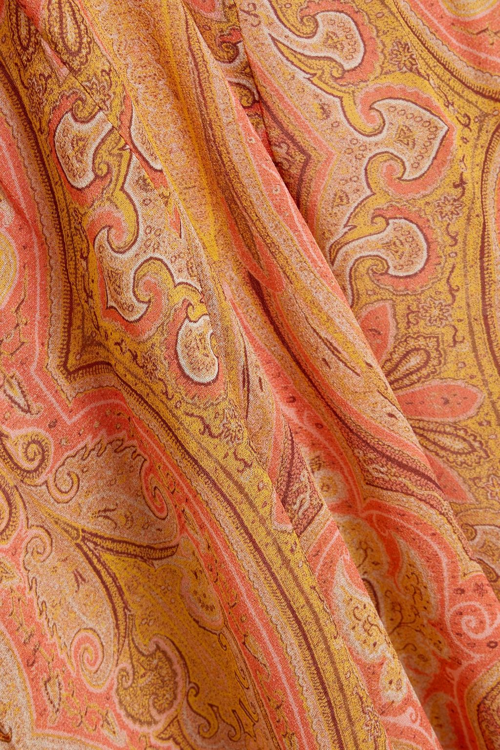 ZIMMERMANN فستان طويل من الشيفون مزين بطبعة بيزلي