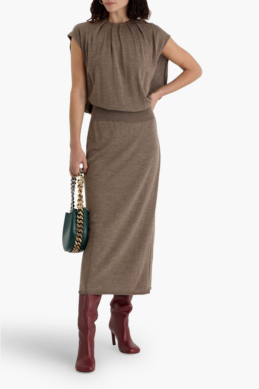 SIMKHAI Xion merino wool midi dress