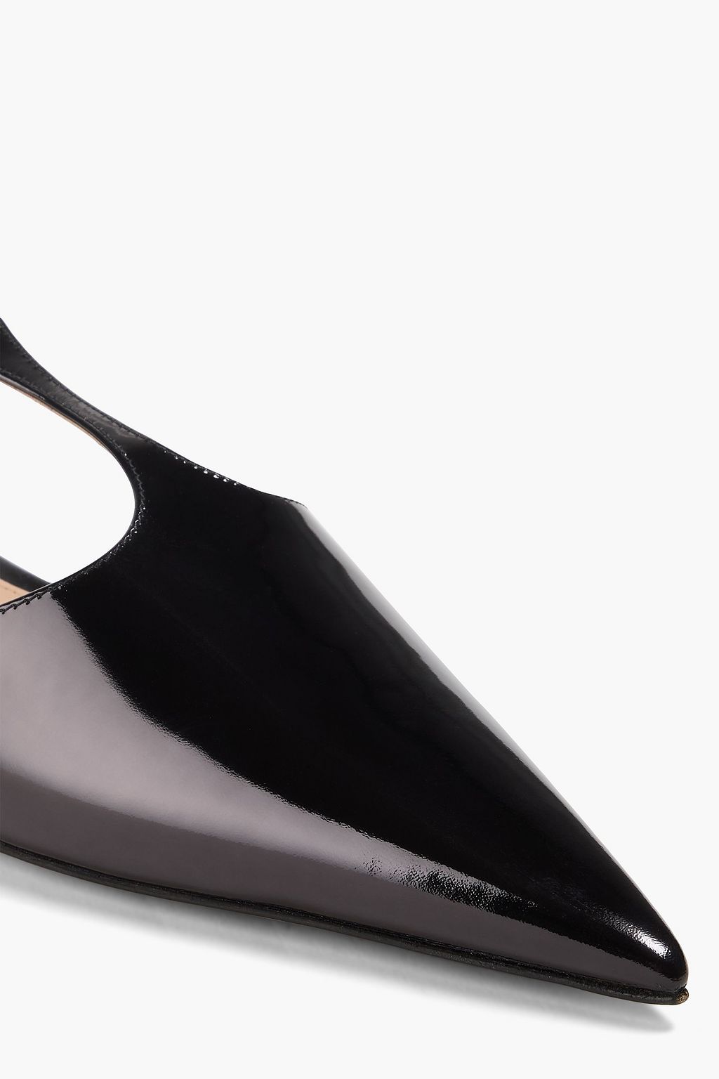 BOTTEGA VENETA Rocket patent-leather point-toe flats