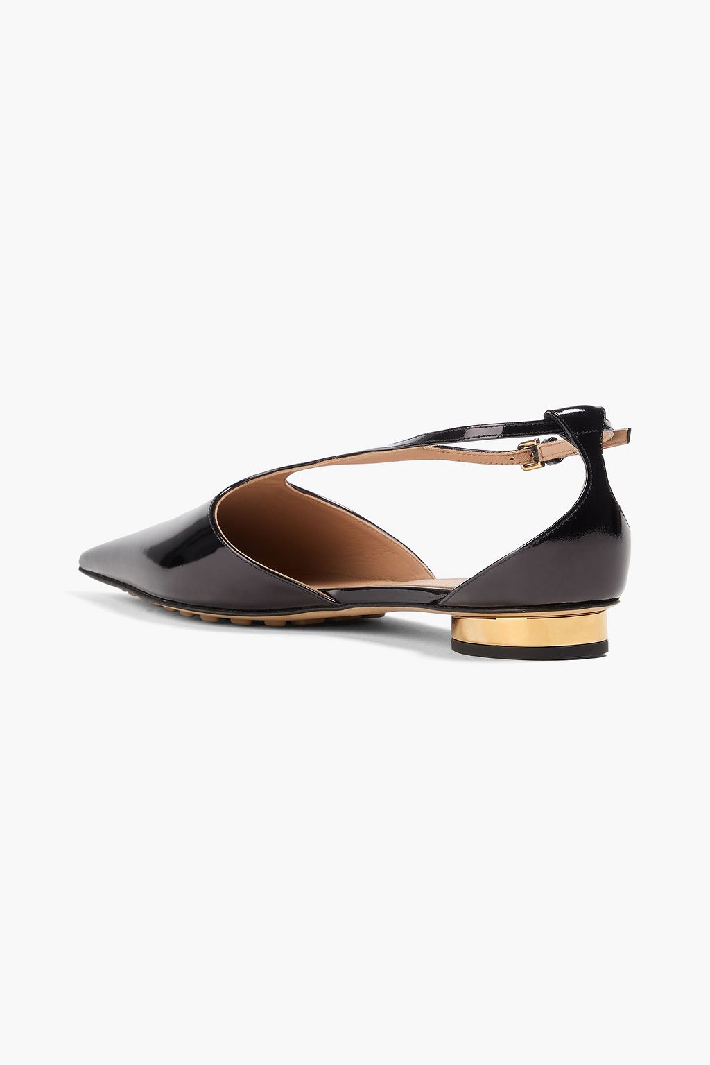 BOTTEGA VENETA Rocket patent-leather point-toe flats