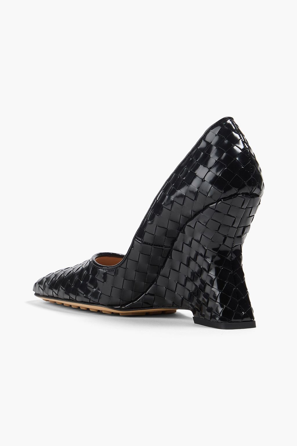 BOTTEGA VENETA Comet intrecciato leather pumps