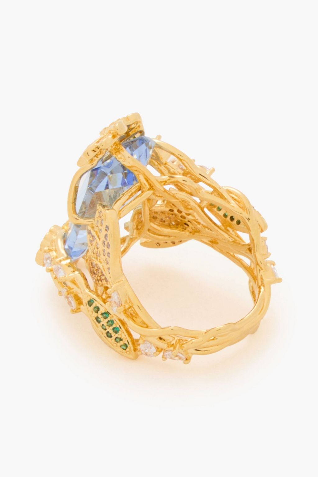 ZIMMERMANN Gold-tone stone and crystal ring
