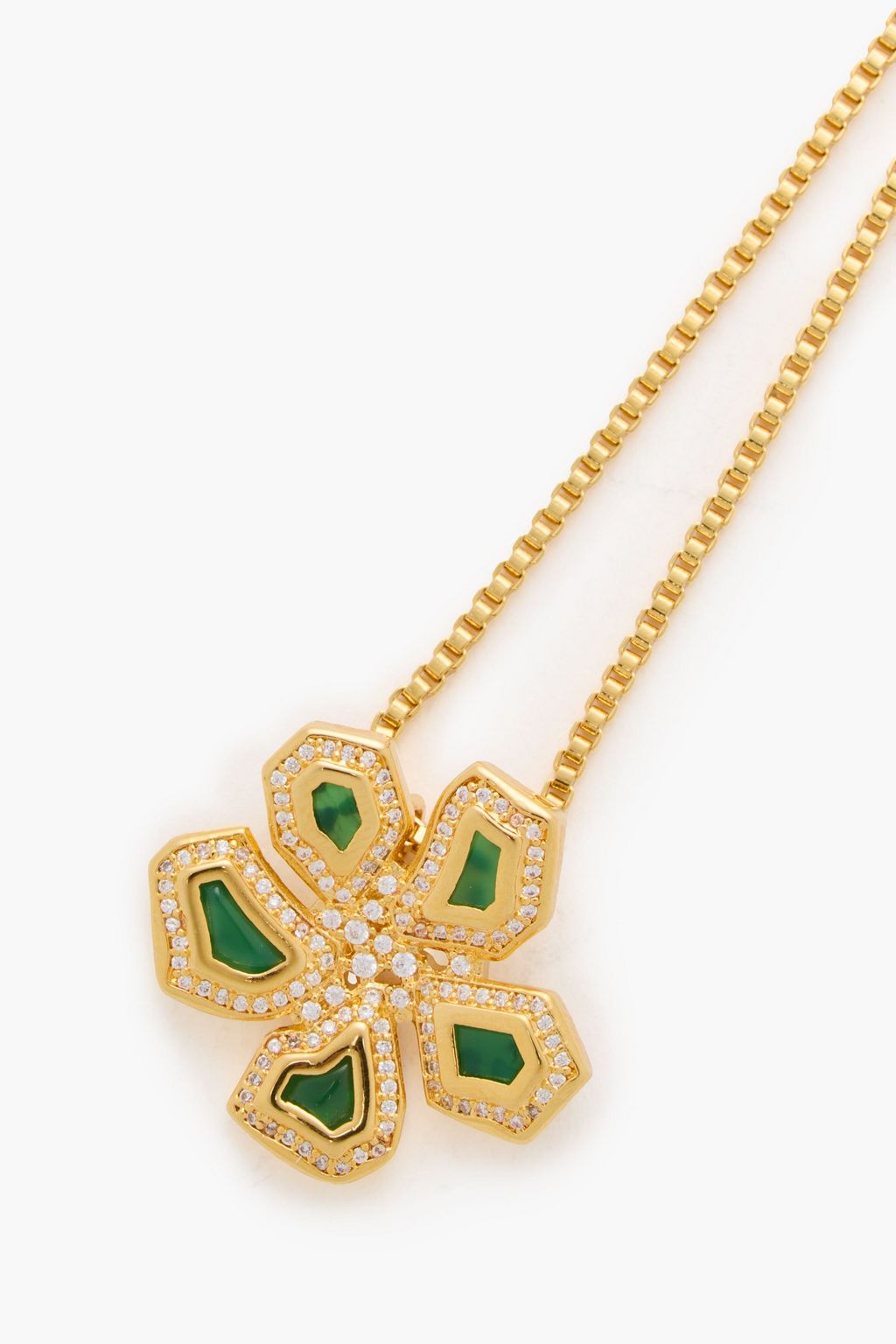 ZIMMERMANN Gold-tone, enamel and crystal necklace