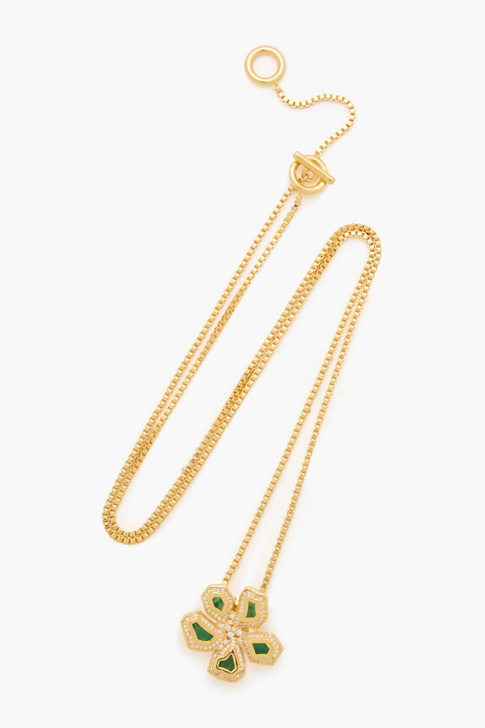 Zimmermann Gold-tone, Enamel And Crystal Necklace
