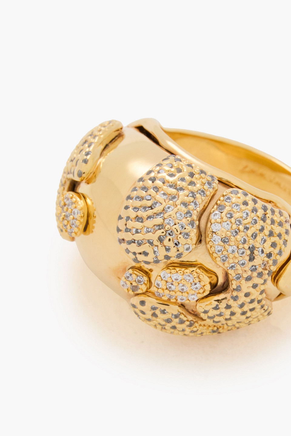  Zimmermann - Goldfarbener Ring Mit Kristallen - Metallic - It 13 