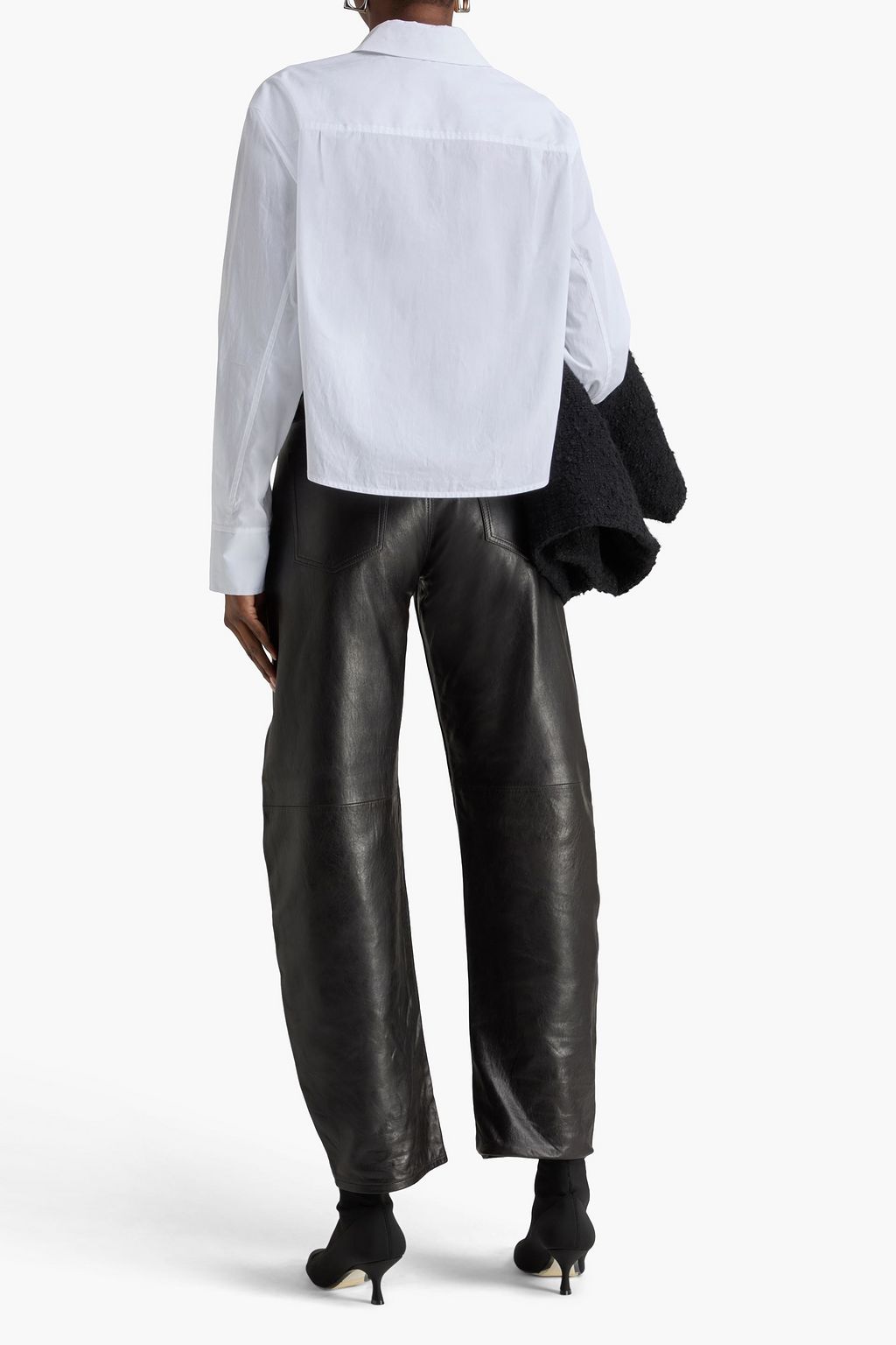 FRAME Bubble leather tapered pants
