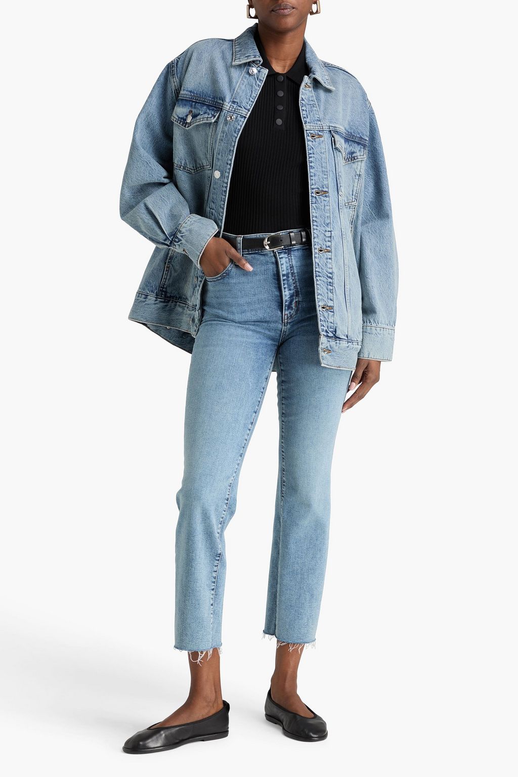 FRAME Le Sleek Straight high-rise straight-leg jeans