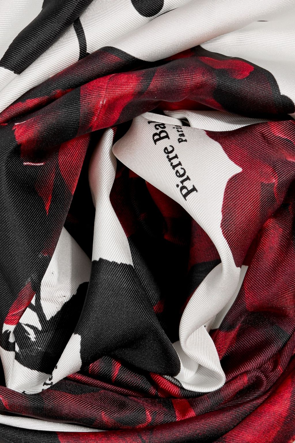 BALMAIN Printed silk-twill scarf