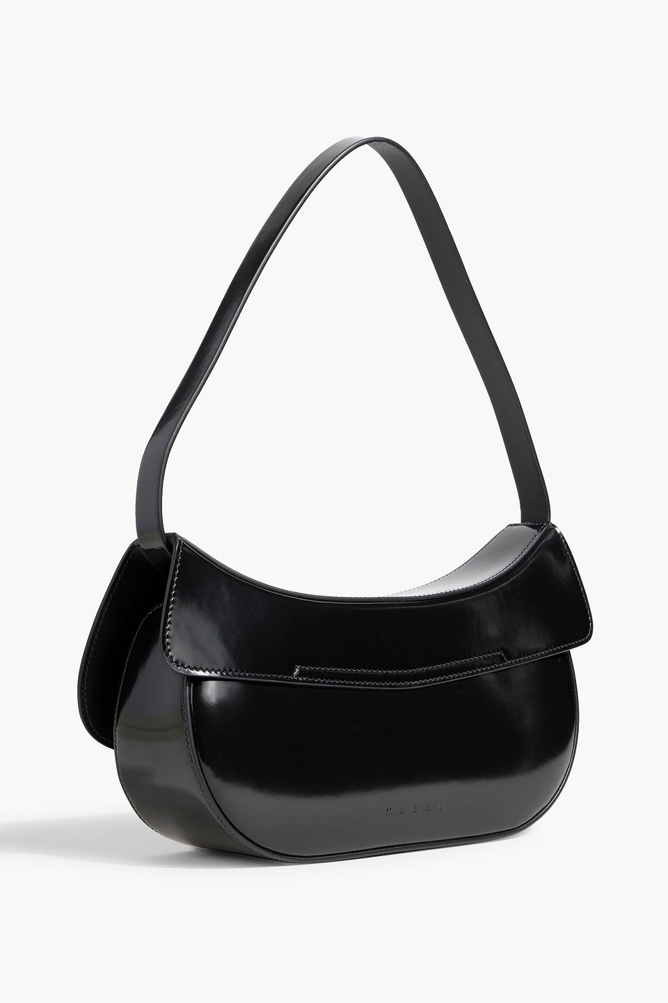 Marni Butterfly Leather Shoulder Bag In Black
