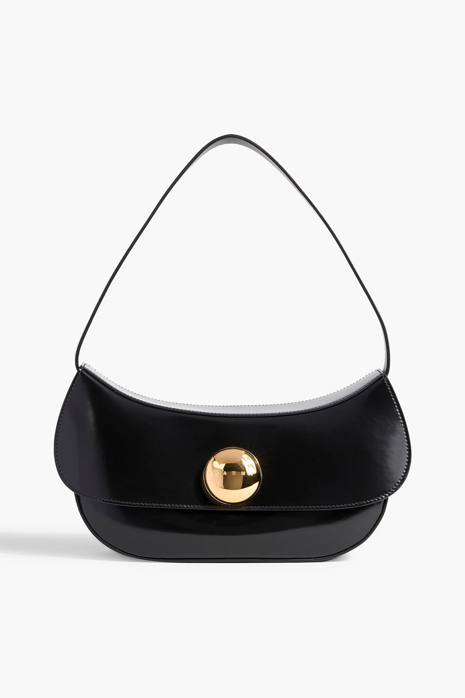 Marni Butterfly Leather Shoulder Bag In Black