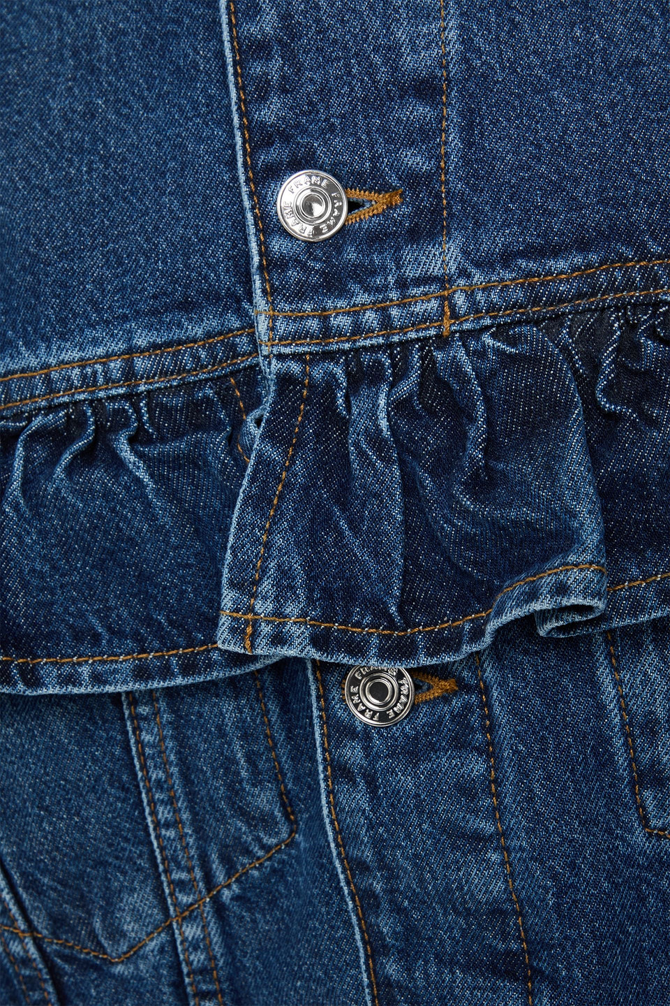 Frame The Ruffle Jacket Twisted In Blue