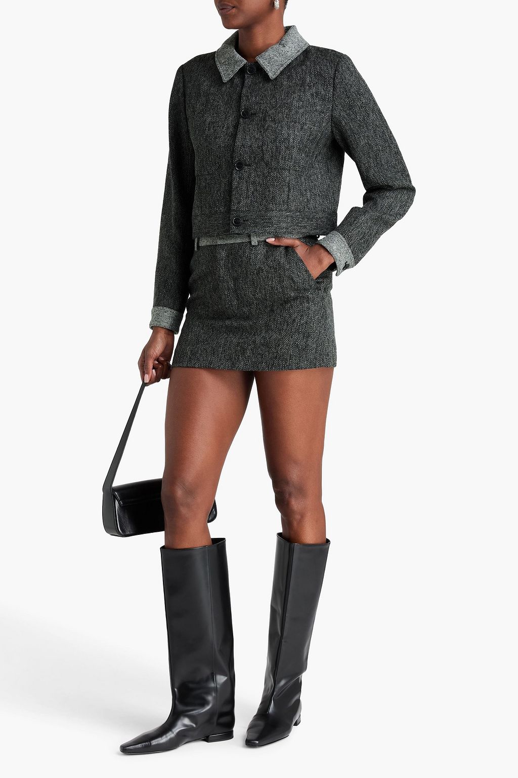 FRAME Wool-blend tweed jacket
