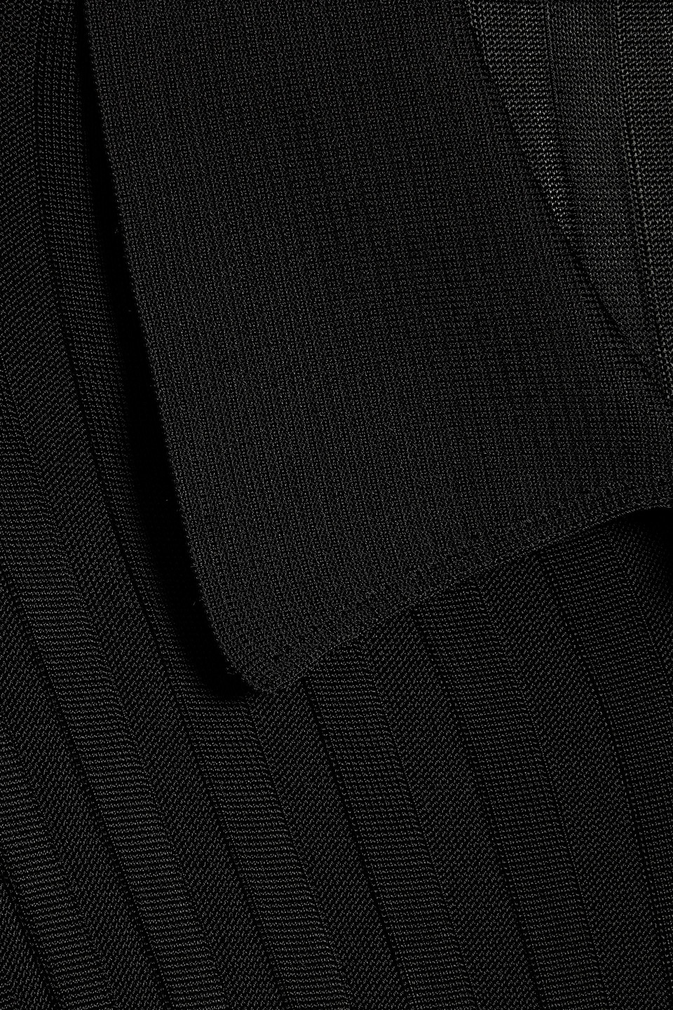Versace Ribbed-knit Dress In Black