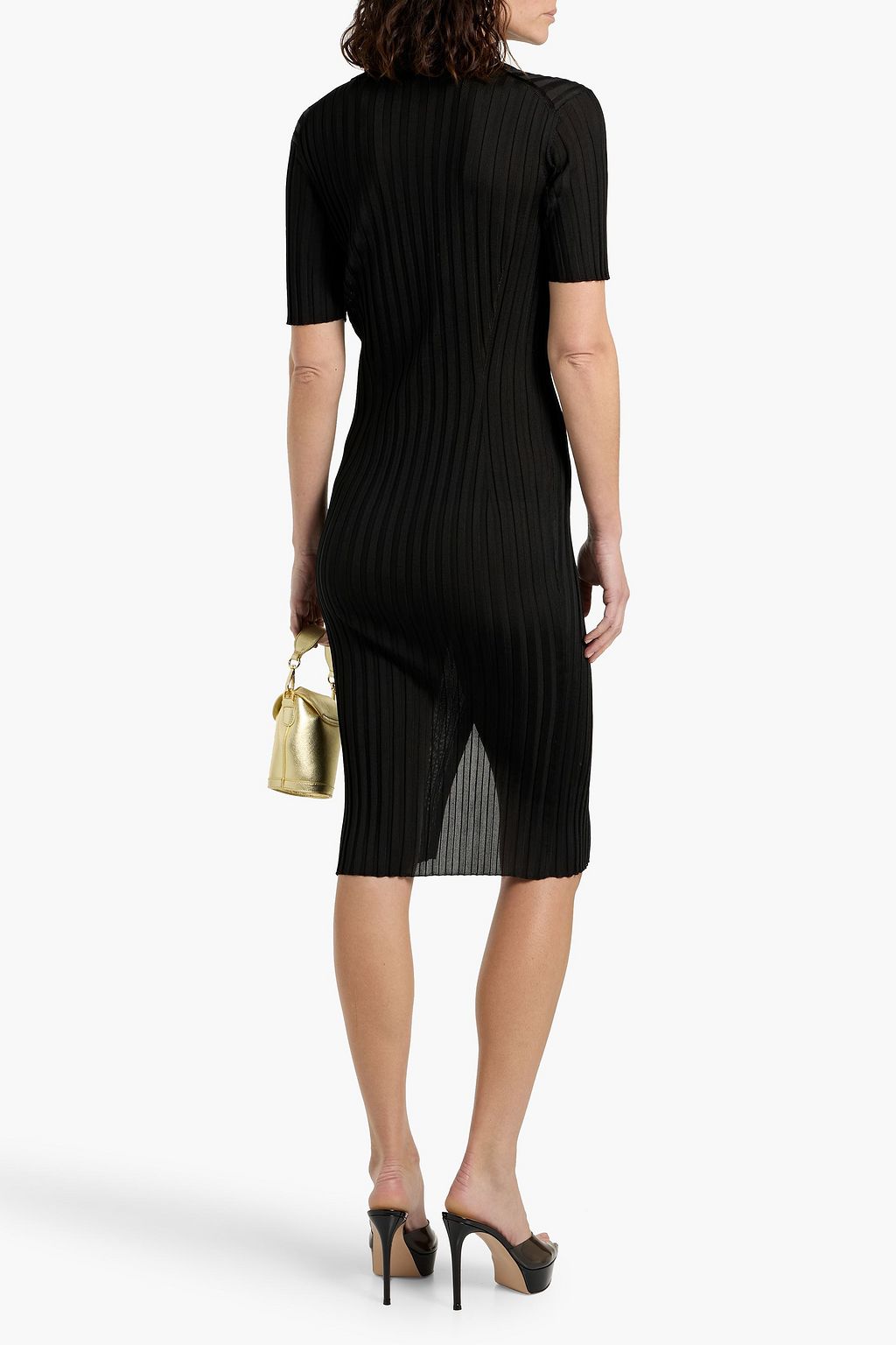 VERSACE Ribbed-knit dress