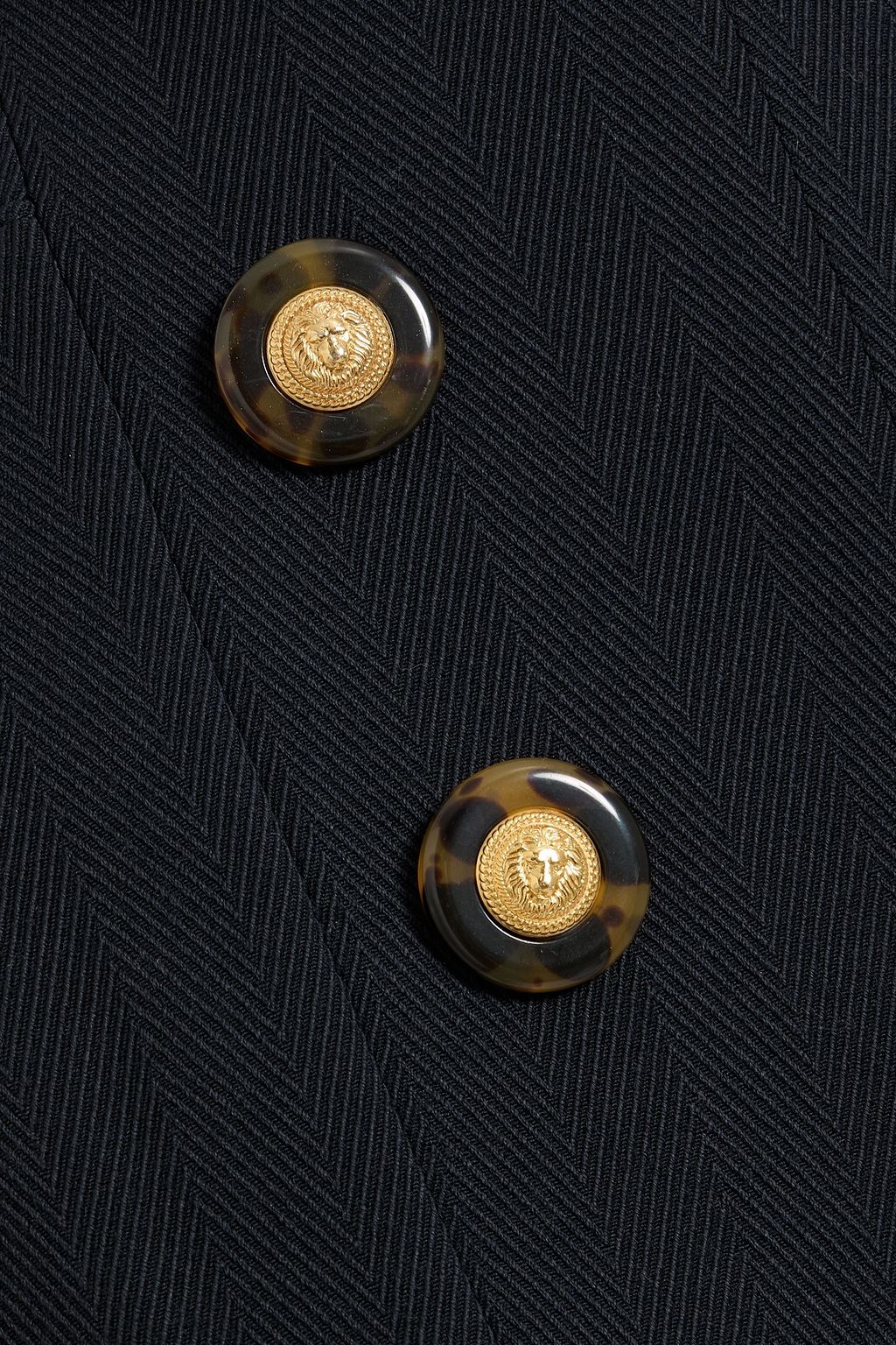 BALMAIN Herringbone wool flared pants