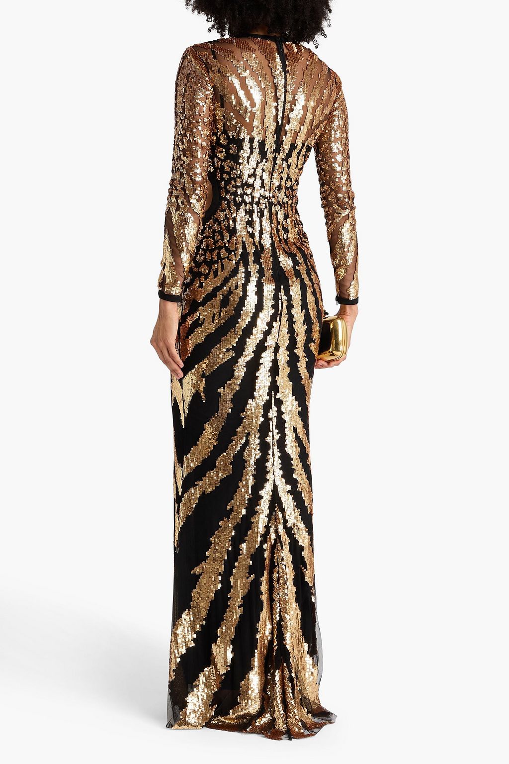 ZUHAIR MURAD Cutout sequined tulle gown