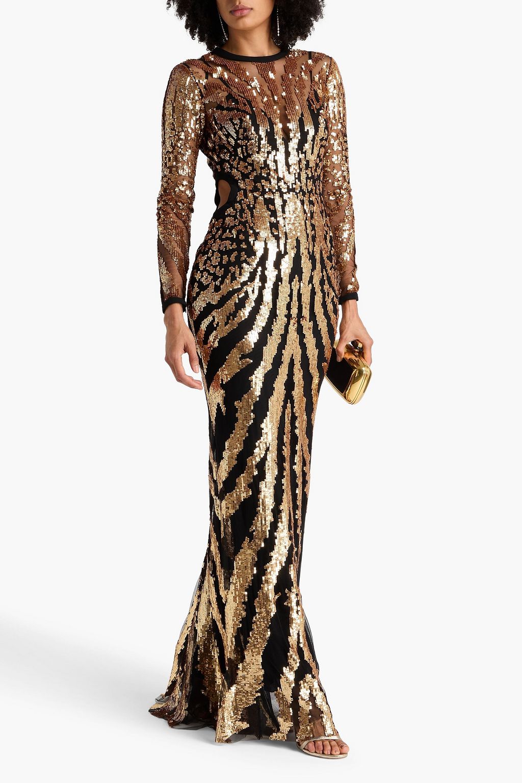 ZUHAIR MURAD Cutout sequined tulle gown