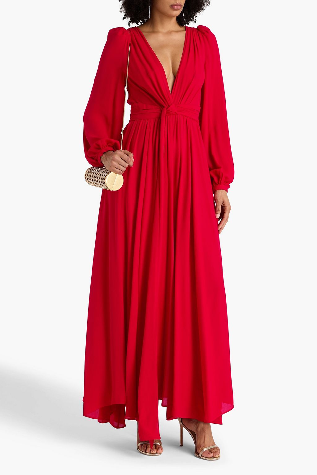 ZUHAIR MURAD Pleated georgette gown