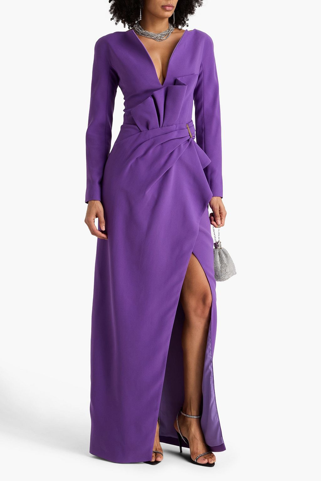 ZUHAIR MURAD Wrap-effect crepe gown