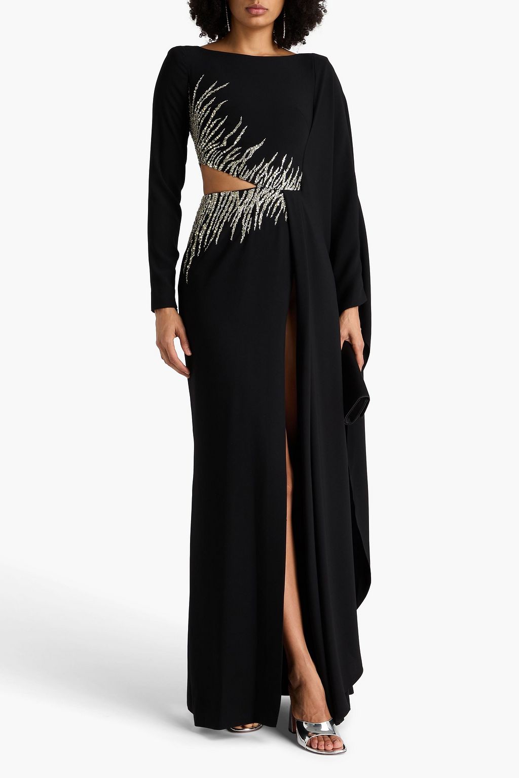 ZUHAIR MURAD Cutout sequin-embellished cady gown